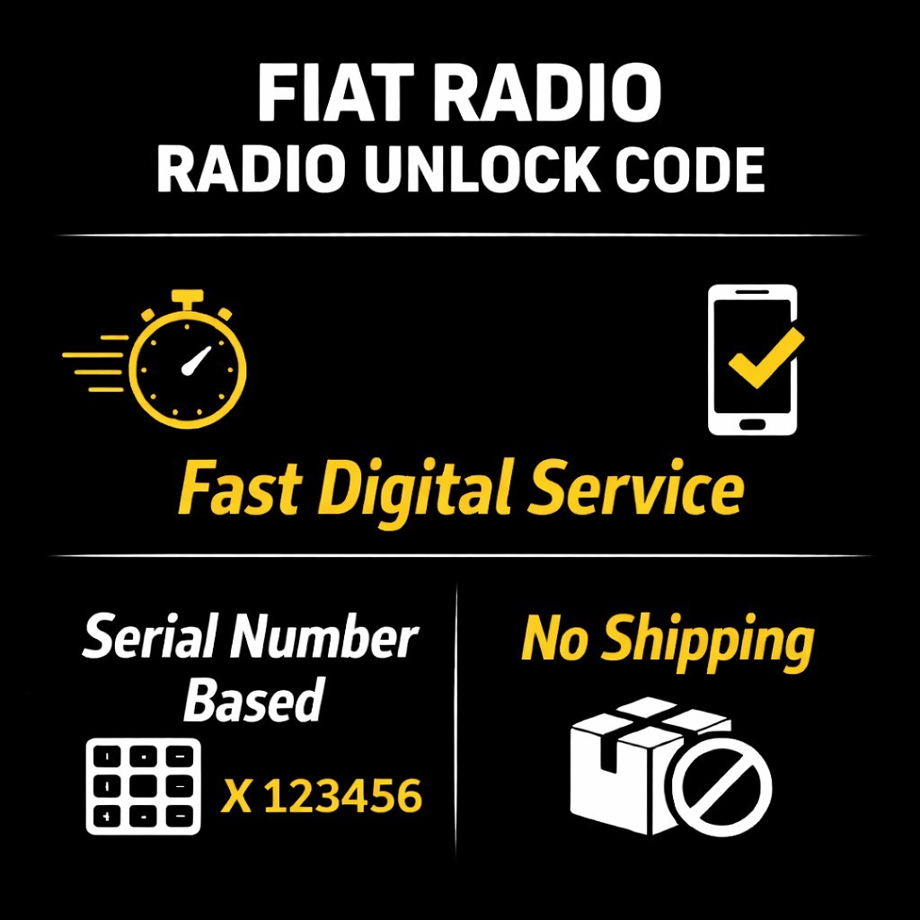 ✅ FIAT LANCIA DAIICHI RADIO CODE UNLOCK PIN – FAST DIGITAL SERVICE – NO SHIPPING