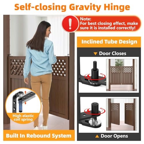 Dual Swing Saloon Door Hinges, Self Closing Cafe Door Hinge Features Small 1