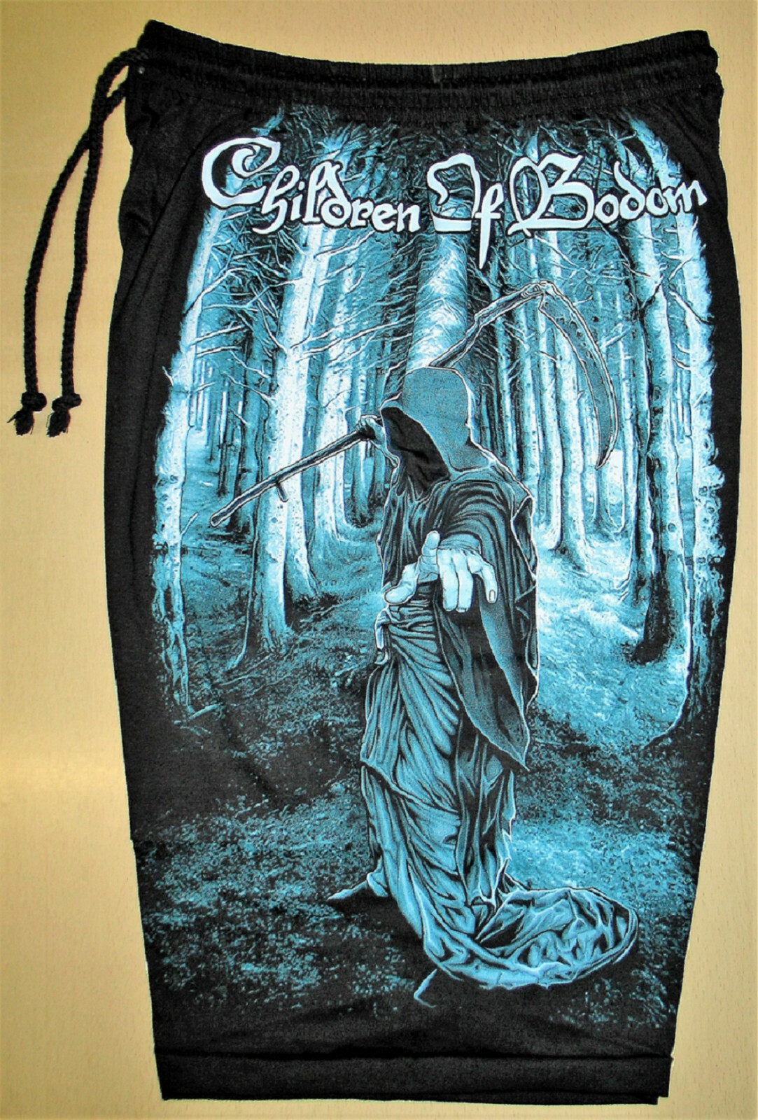 Children Of Bodom Reaper Forest Cotton Shorts Sweatpants Free Size Metal Band