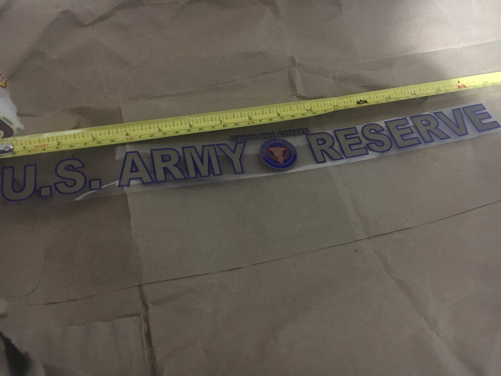 US Army RESERVE Window Decal (Applied outside)