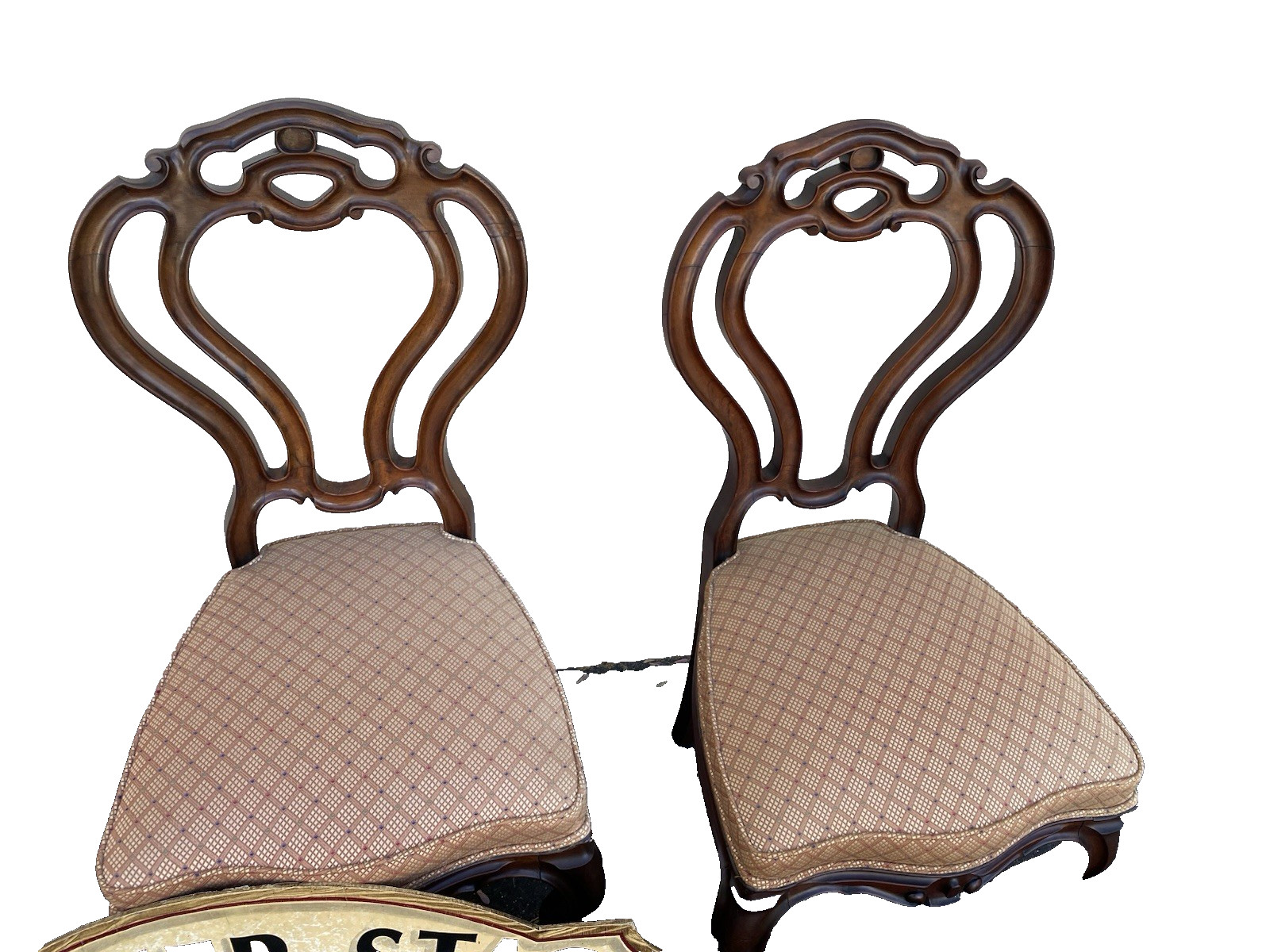66456 Pair Antique Victorian Side Chair s