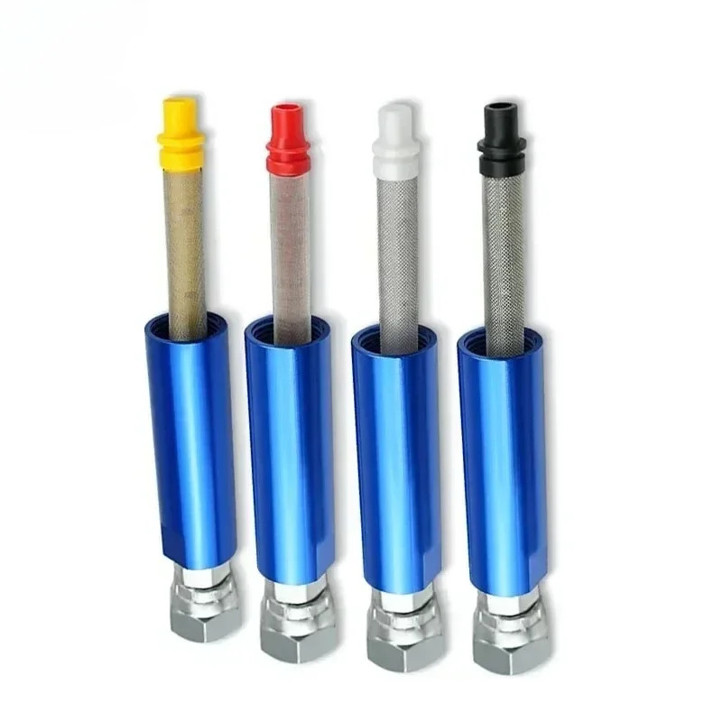 Blue Airless Spray Machine Filter With Two Connector Joint Adapters