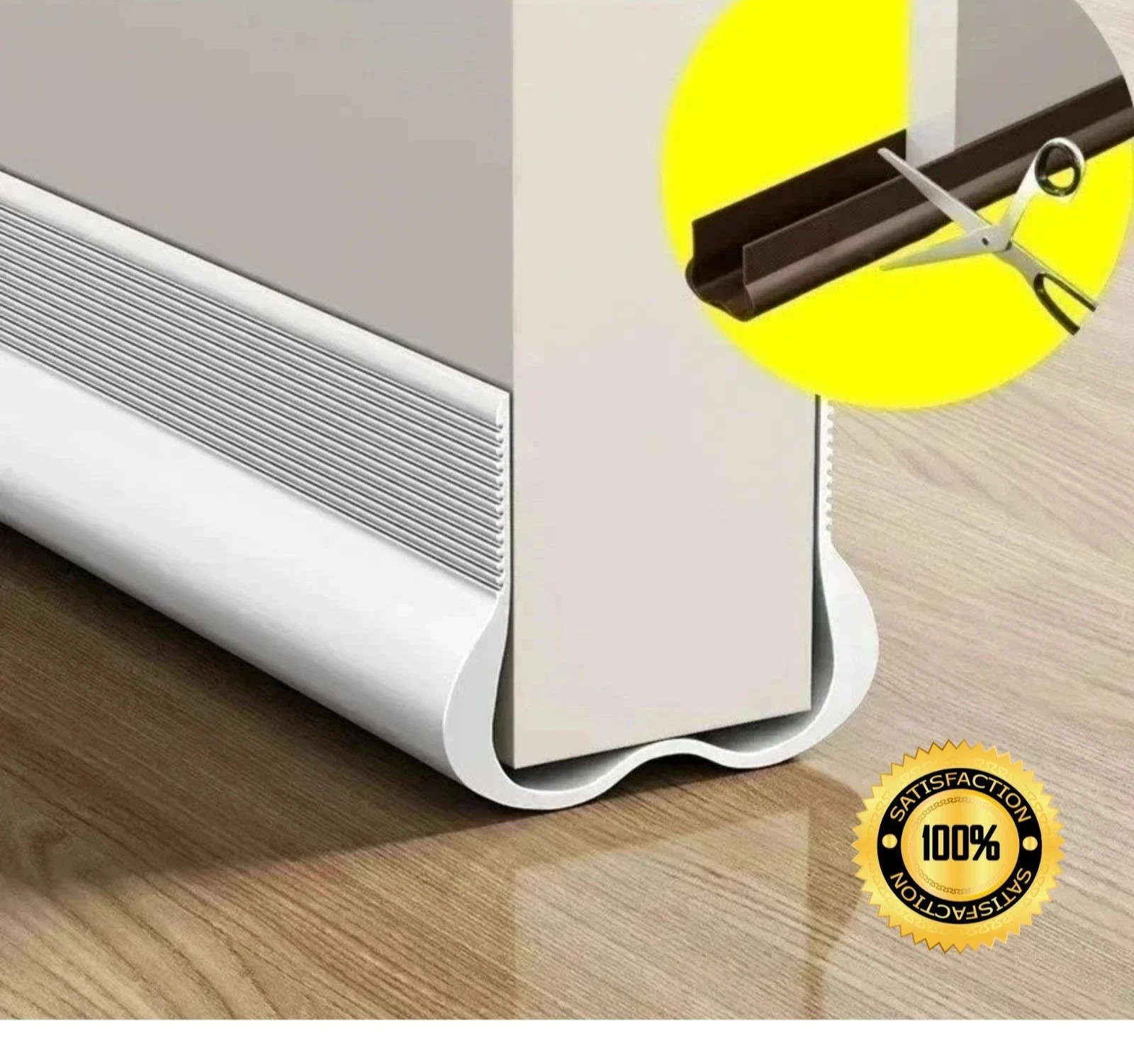 Under Door Bottom Seal Strip Stopper Adjustable Twin Door Draft Guard Soundproof
