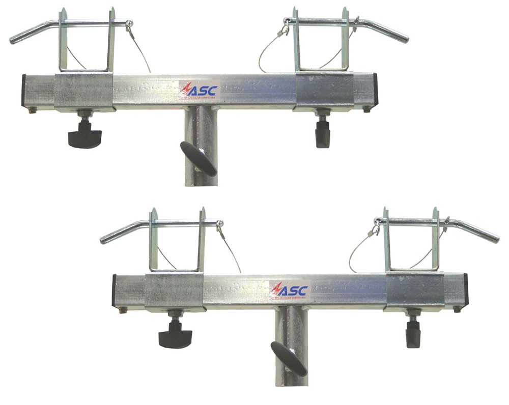(2) Triangle or Square Truss Adapter Bracket Tripod Stand Support T- Bar Package