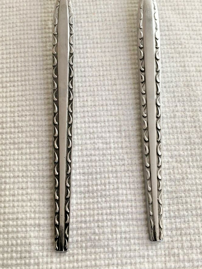 4 Rogers Stainless Spoons ROMA Pattern 2 Soup & 2 Teaspoons Flatware Korea