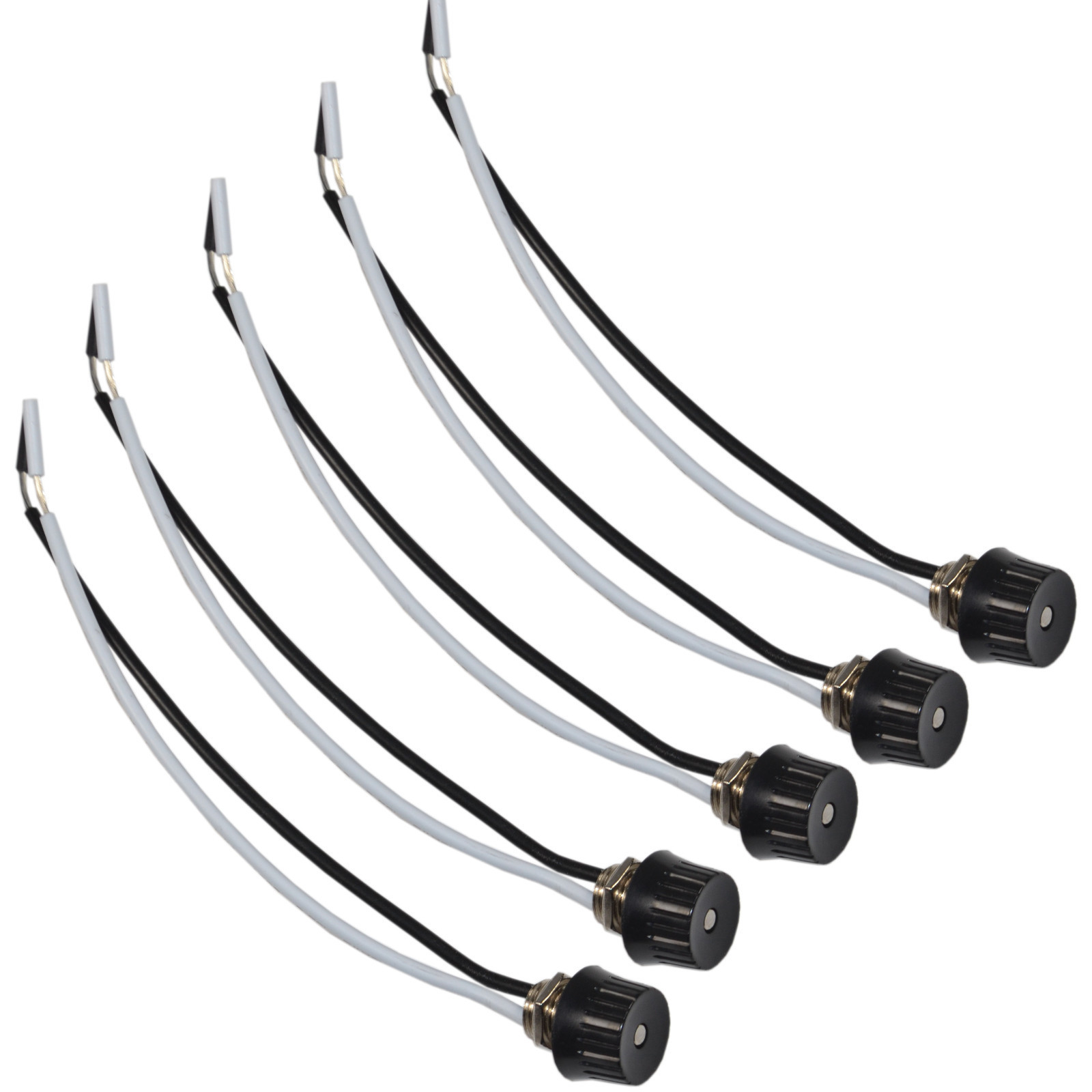 5-Pack HQRP Round Rotary Switch 3/8 Threaded for Steampunk Applications Lamp DIY