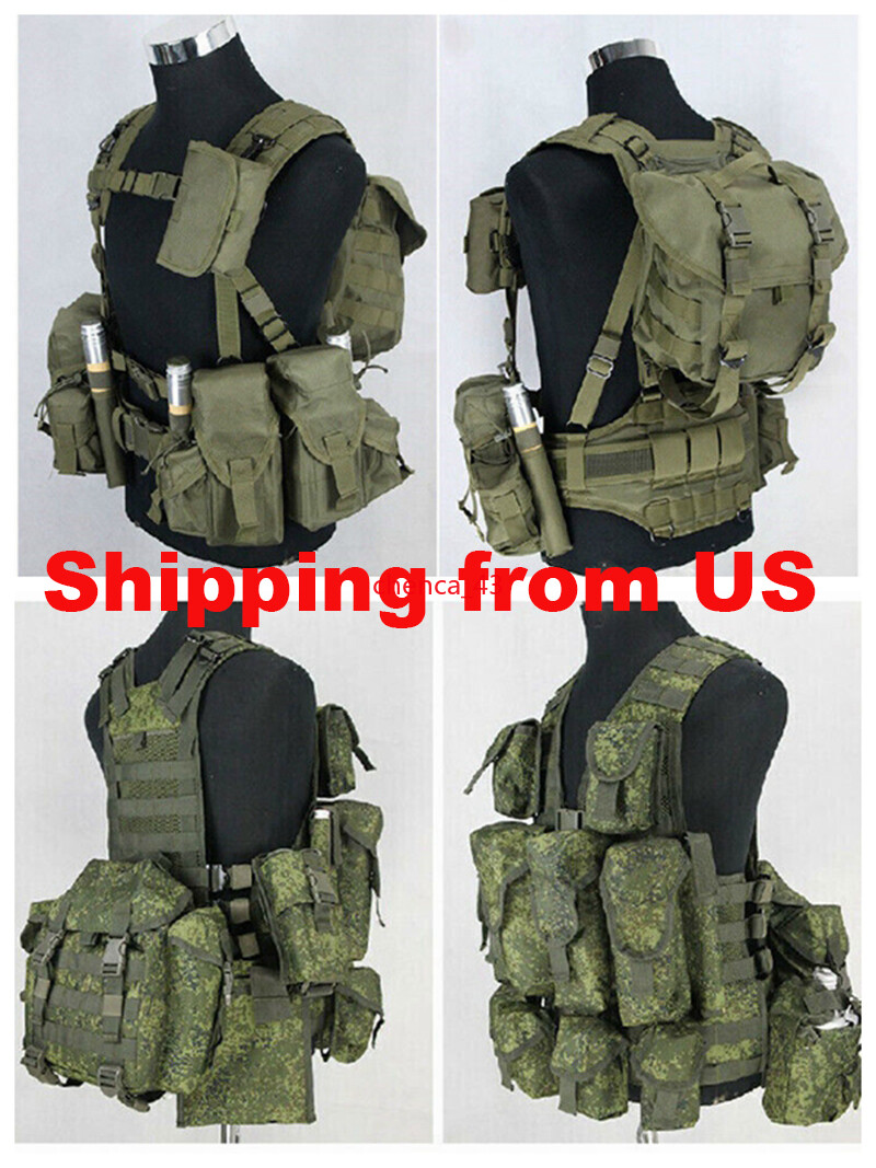 US! Russian Army Smersh Tactical Combat Vests EMR Special Training Gear AK Sets