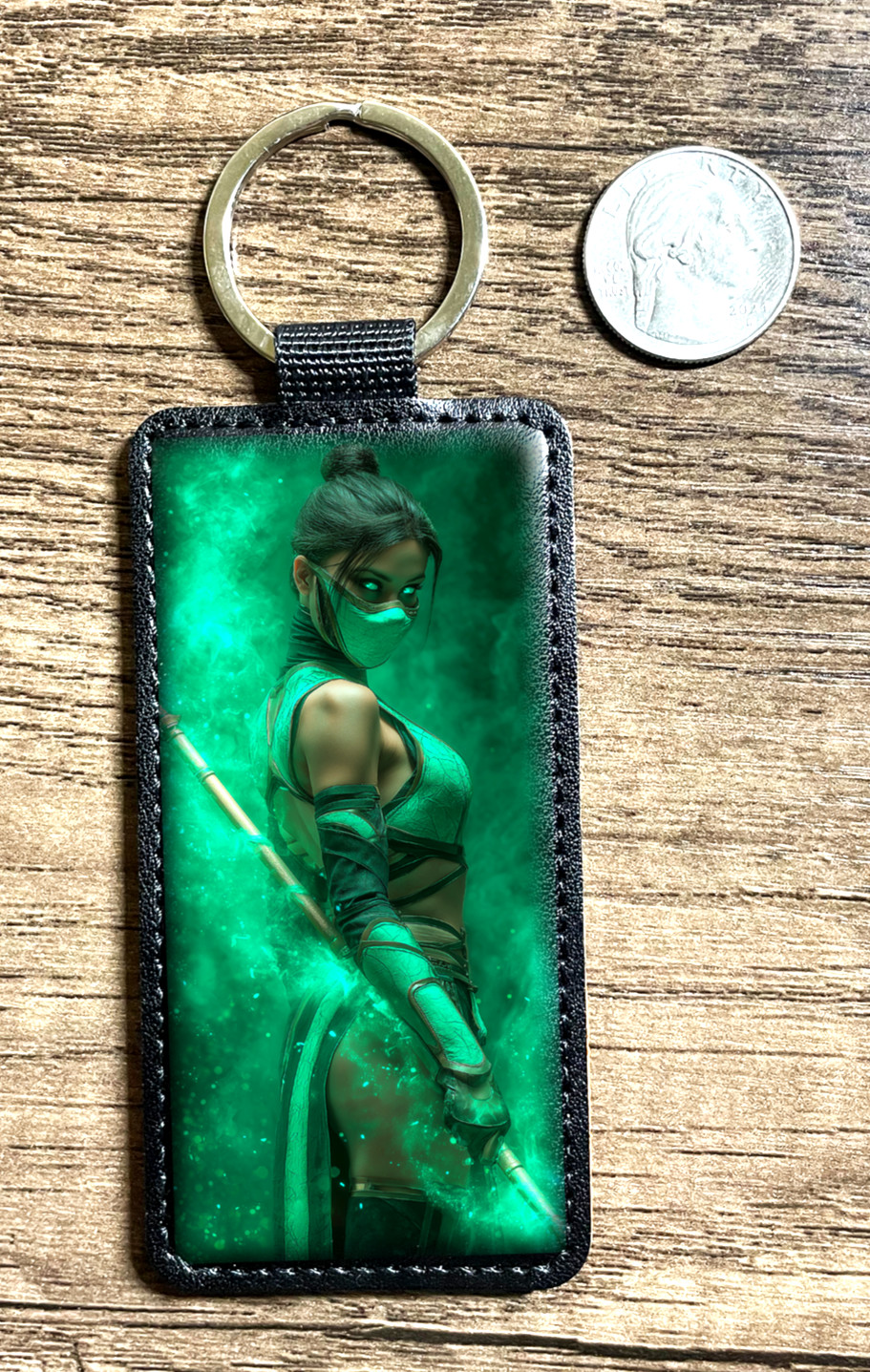 Jade Mortal Kombat Charm – MK Fan Gift, Retro Game Accessory | M025