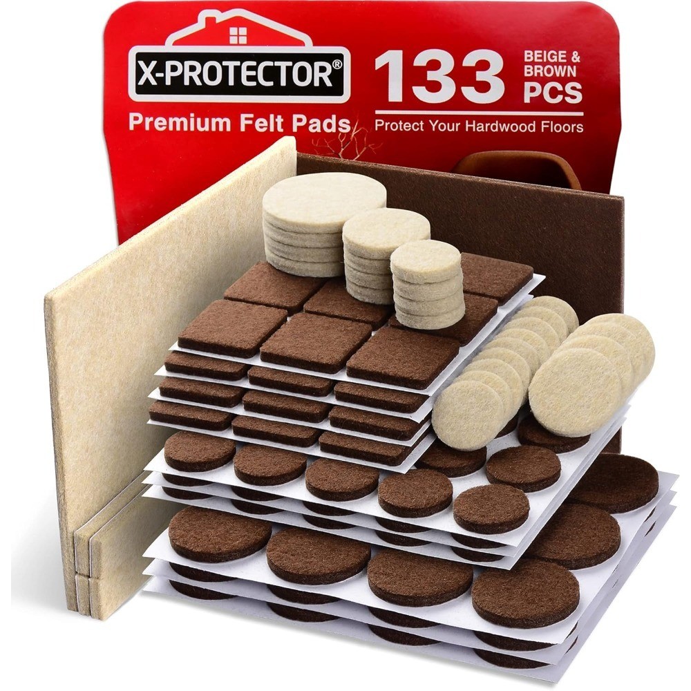 Felt Furniture Pads 133 PCS Premium Furniture Protectors for Hardwood and