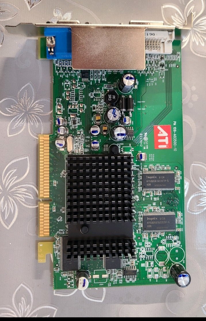 AGP card ATI Radeon 9550 XL 256M 109-A03500-10 102A0352313 DVI VGA Video