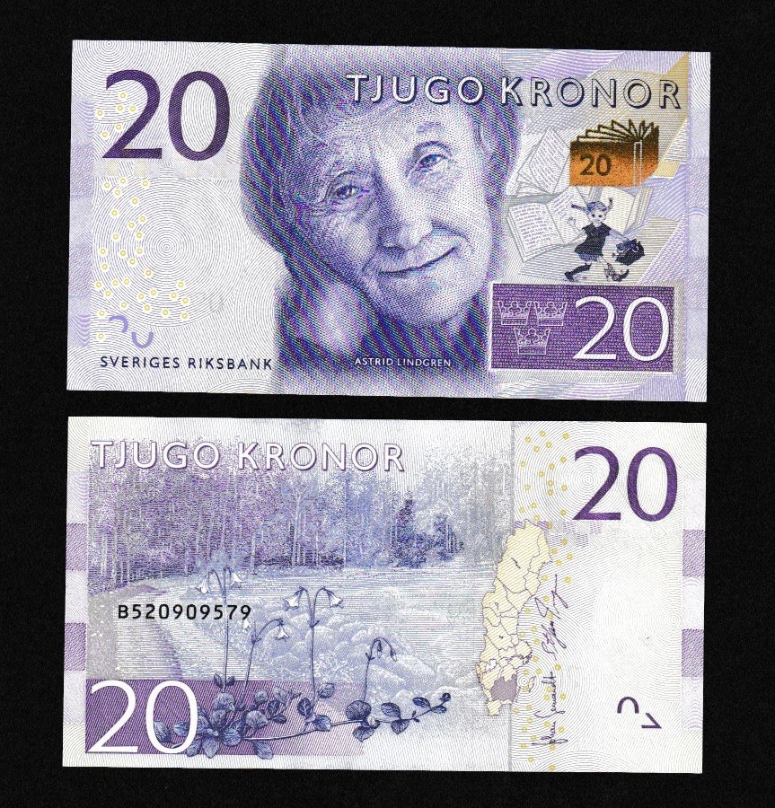 UNC Sweden 20 Kronor Banknote 2015