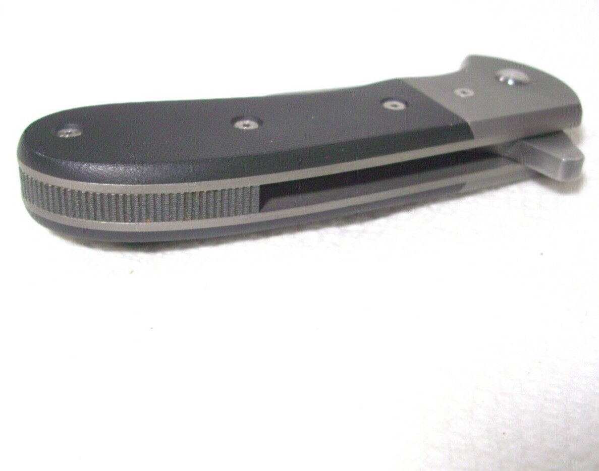 Mint Lg RARE CUSTOM BURCHTREE BLADEWORKS Fighting Folding Flipper Pocket Knife
