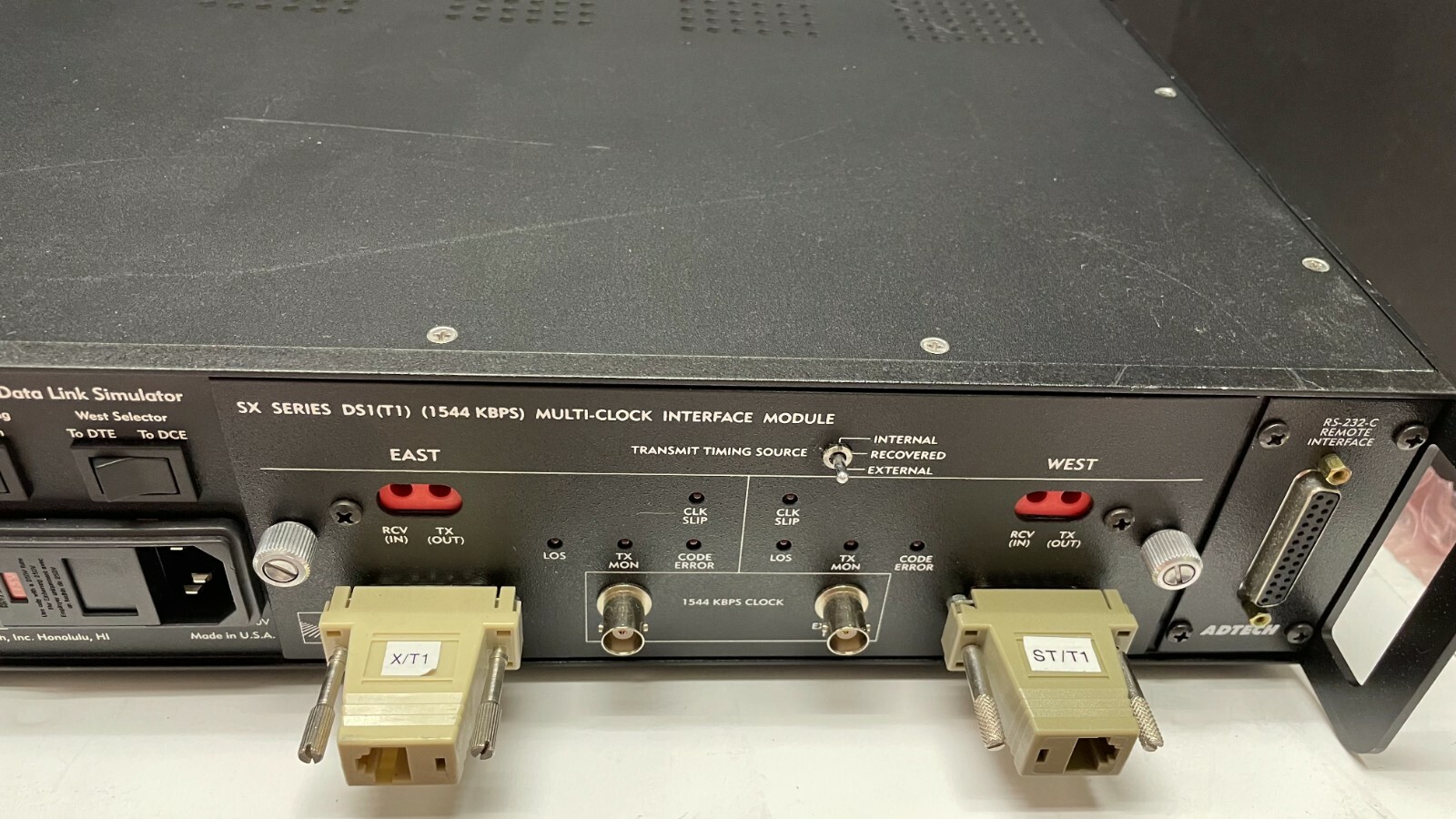 ADTECH SX/12 DATA LINK SIMULATOR (MODEL SX/12-1)