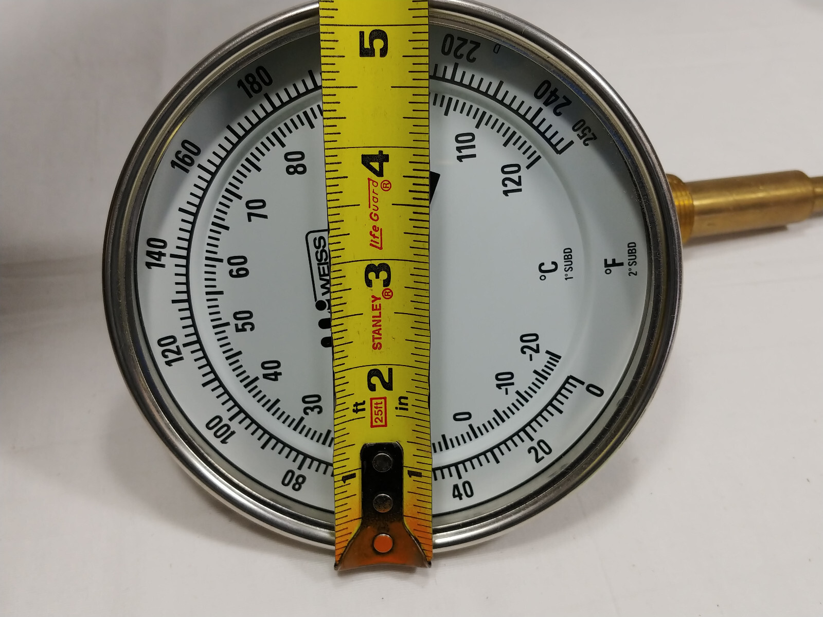Weiss 0-250 Bi-Metal Thermometer