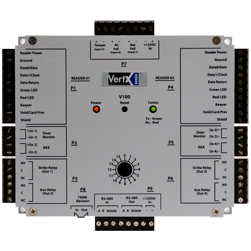HID VertX V100 Door/ Dual Reader Interface Access Card Controller-