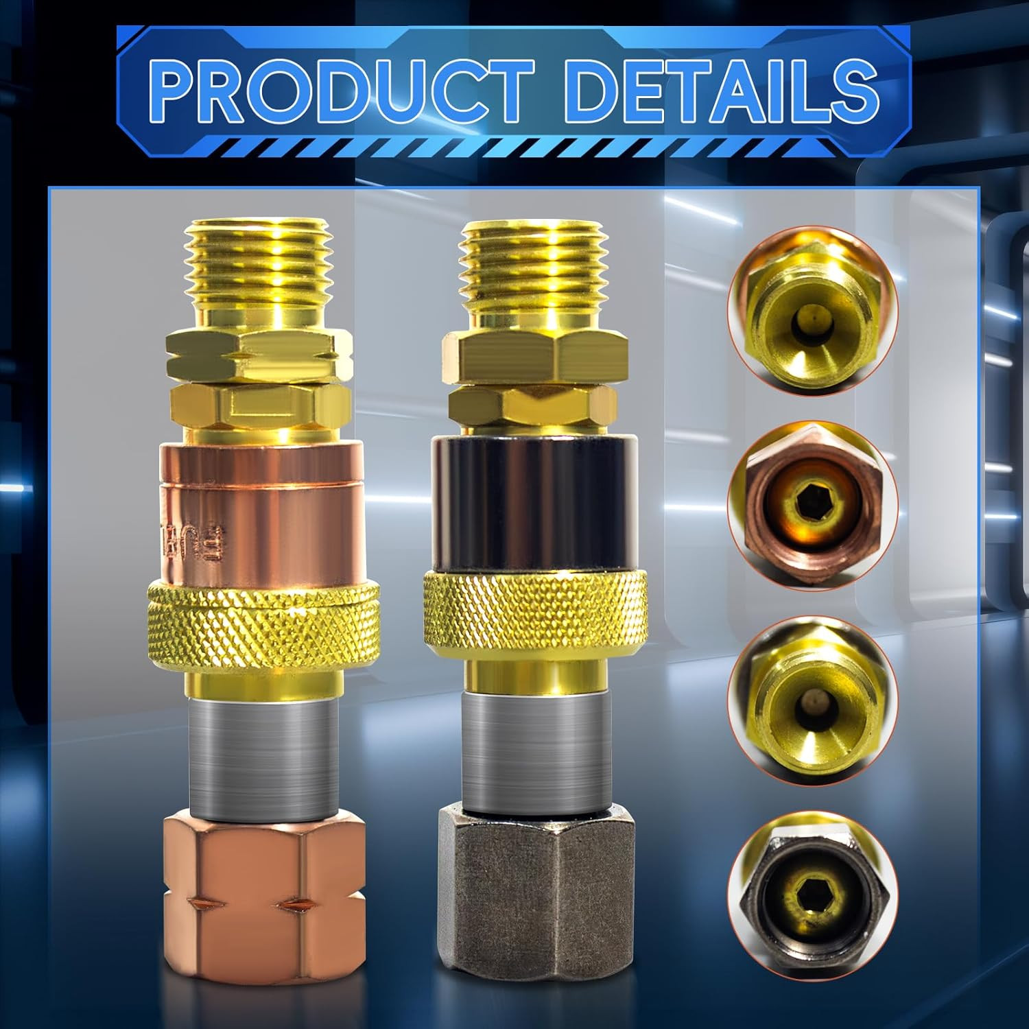 Oxygen Acetylene Brass Quick Connect for Torch, Cutting Torch Copper Quick Conne