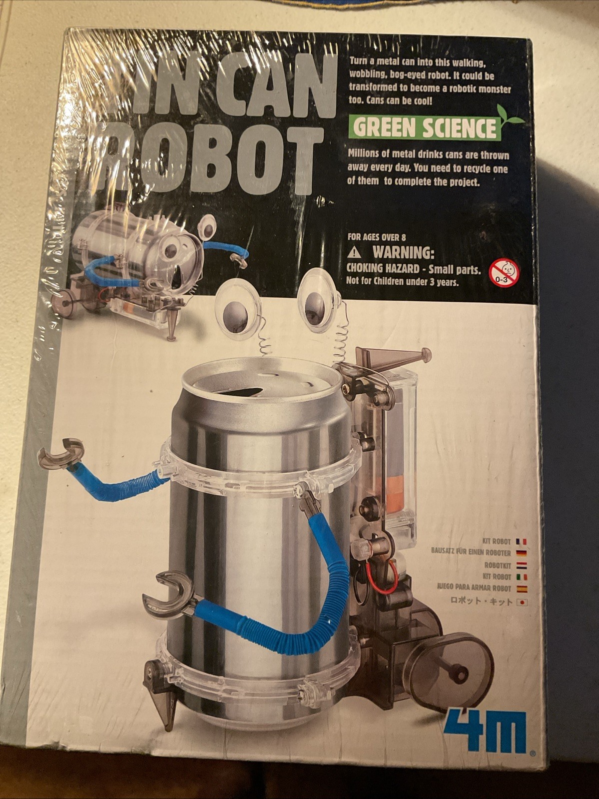 4M Green Science Fun Mechanics Tin Can Robot Kit Science Project Homeschool-NEW