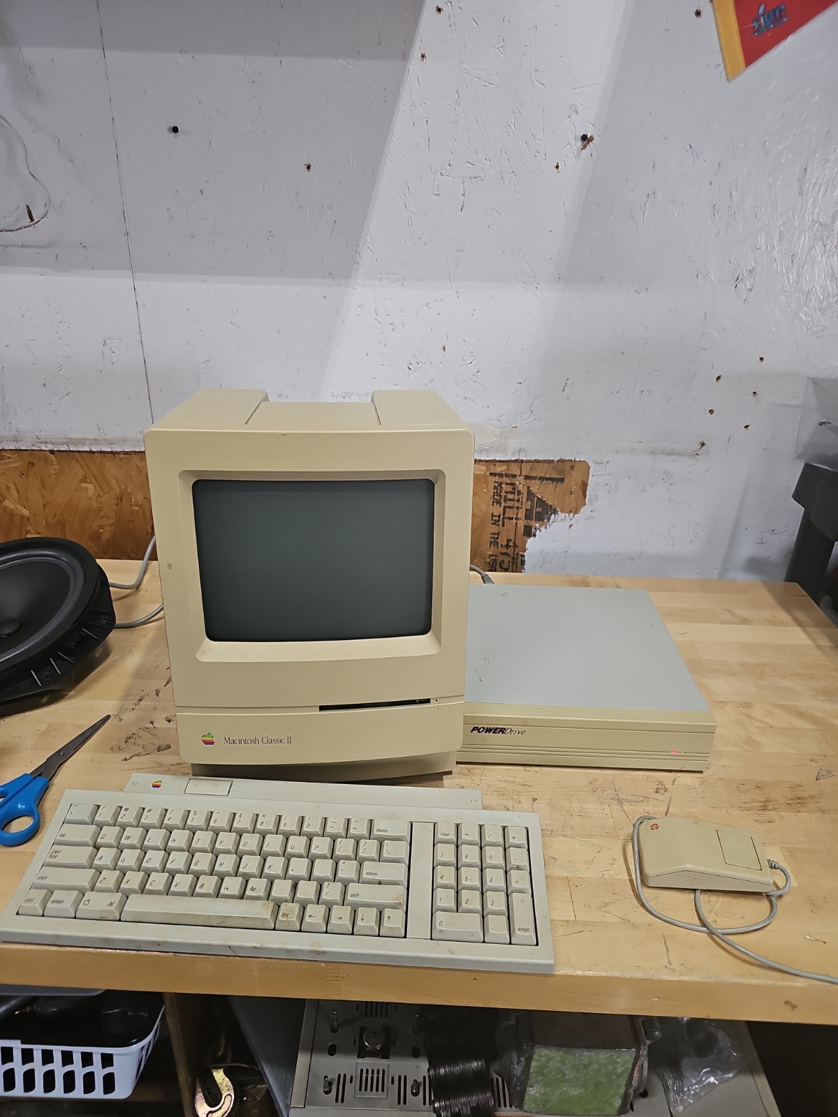 Macintosh Classic ii External Power Drive Vintage Original Keyboard And Mouse As