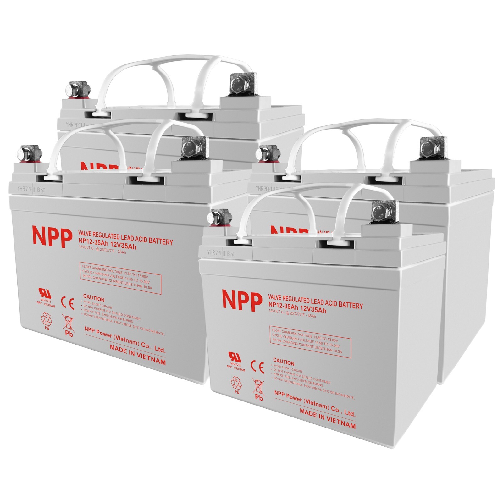 NP12-35Ah (4 Pcs) T6 12V 35Ah AGM SLA Battery For Electric Wheelchair Scooter