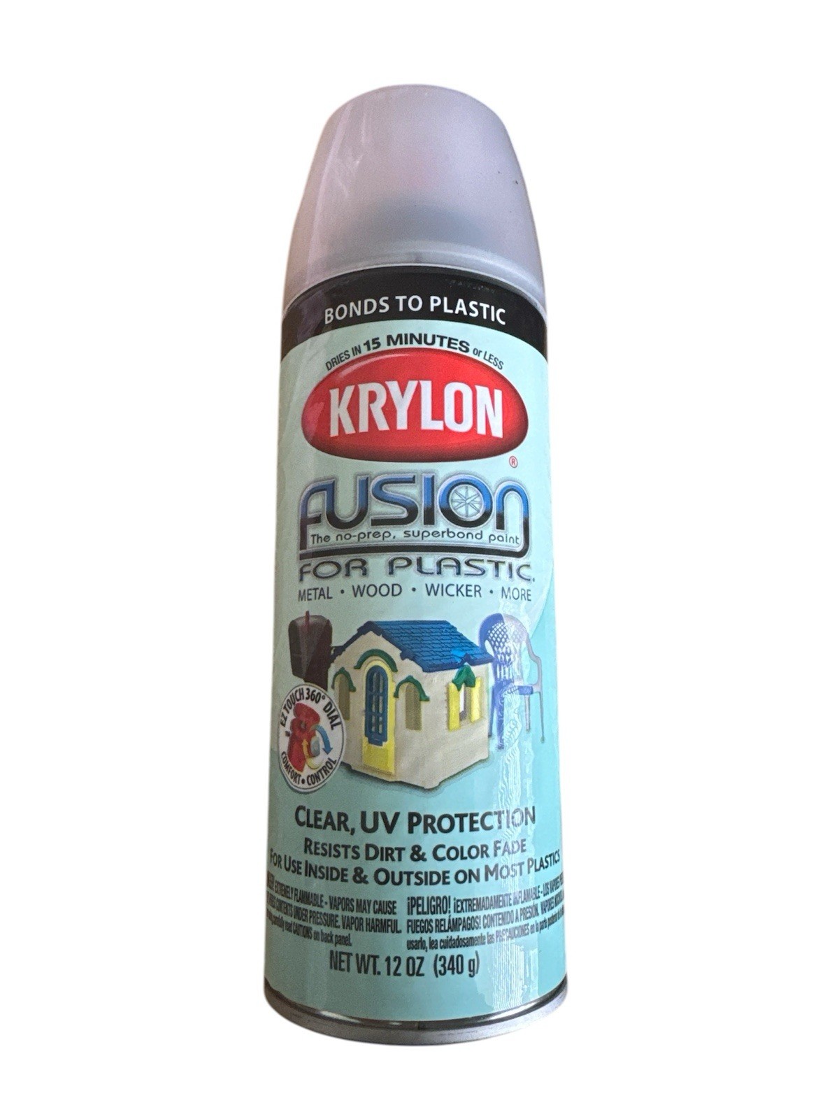 Krylon Fusion For Plastic Clear 2444 New 12oz