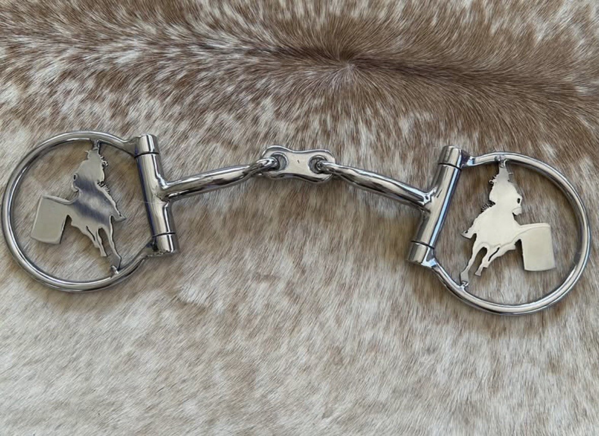 Western Stainless Steel 5” Dogbone Mouth Bit Barrel Racer Design Horse Tack