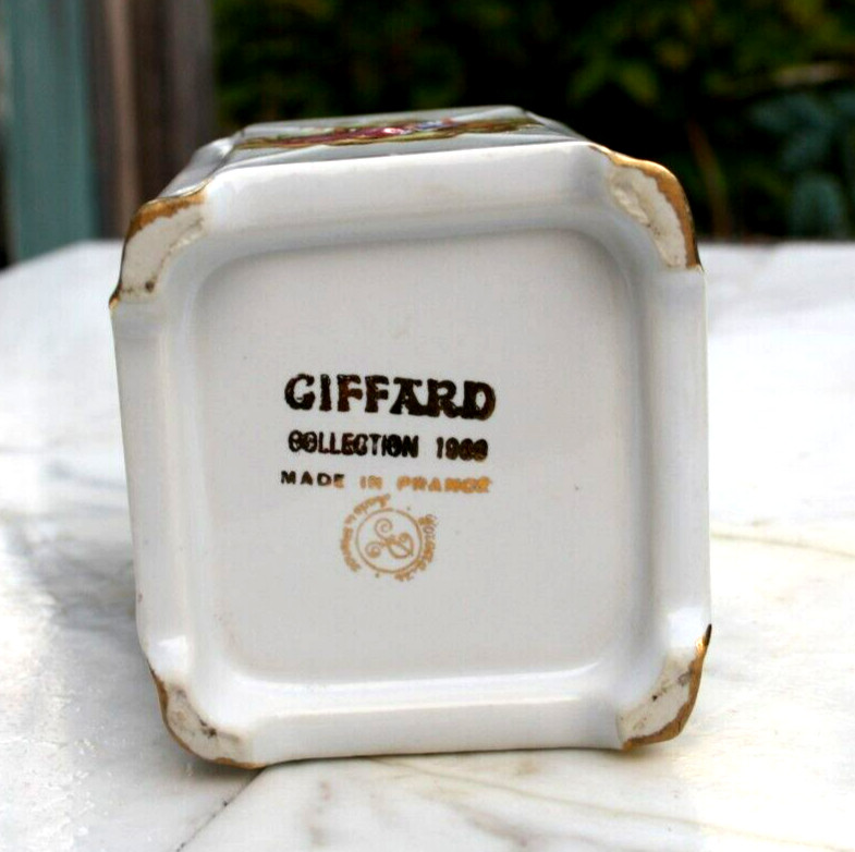 Vintage 1969 Giffard Creme De Menthe Painted Empty Decanter ~ FRANCE
