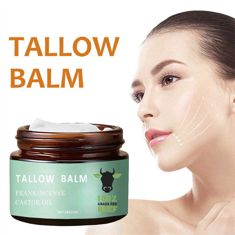 Tallow Balm Moisturizing Cream Frankincense Castor Oil 30g