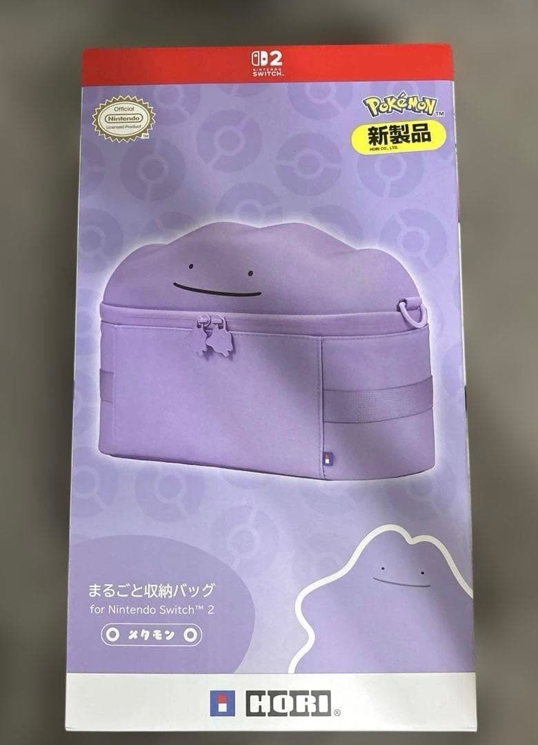 Ditto Plush Pouch for Nintendo Switch 2 HORI Official Pokémon Case Japan