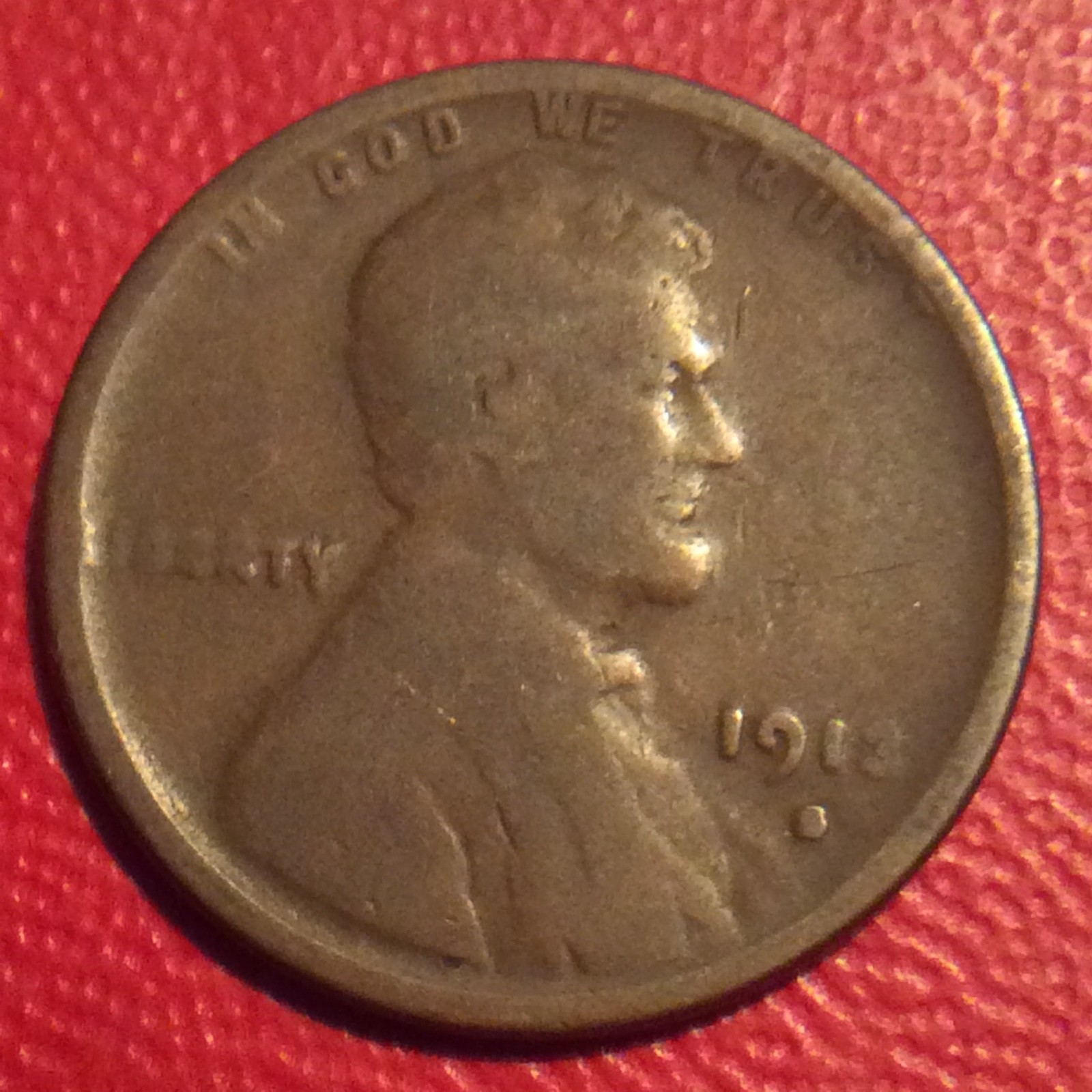 1913-S LINCOLN CENT  I-763 FREE SHIPPING