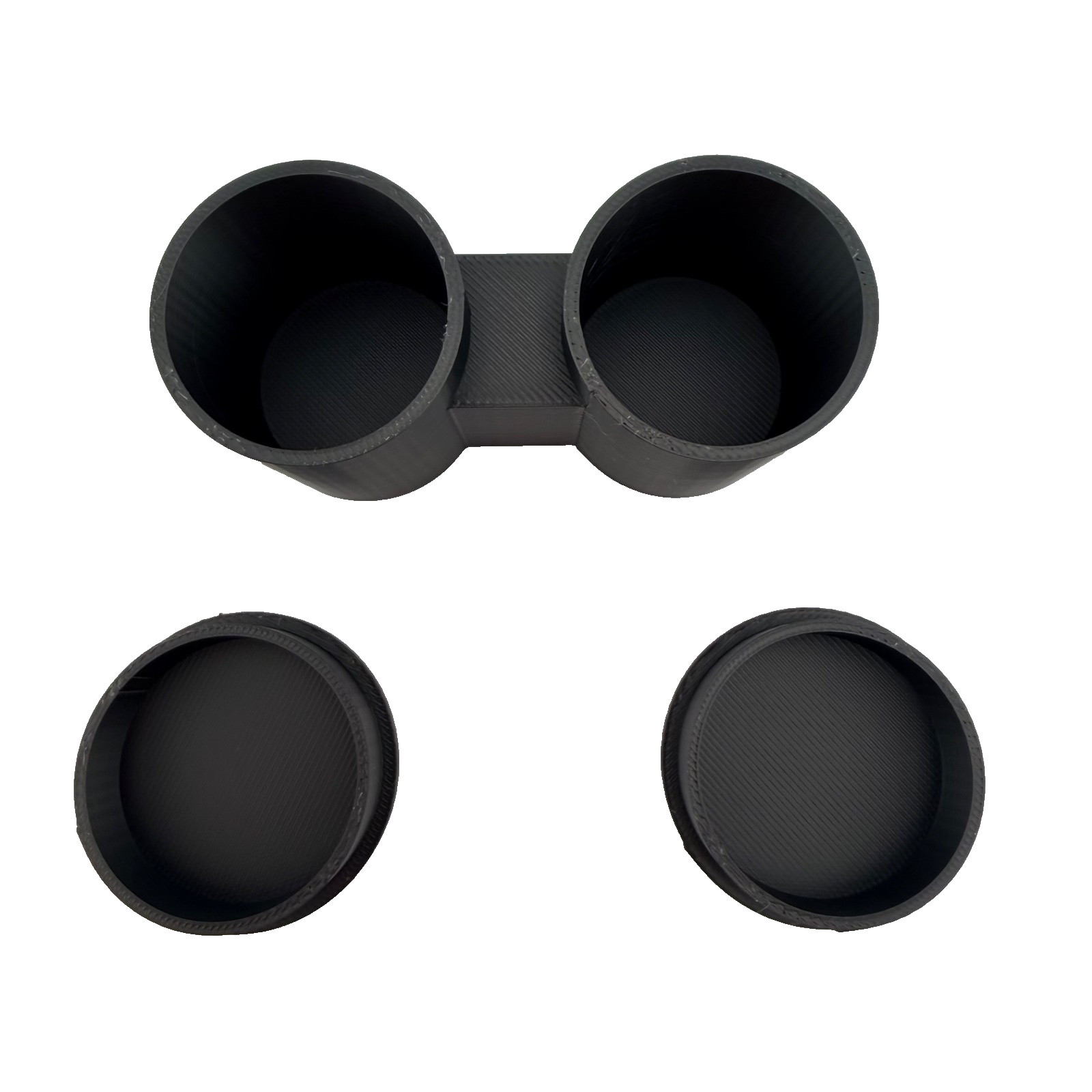 Dual Microscope Objective Holder w/ Caps – RMS Compatible – Made in USA (A)