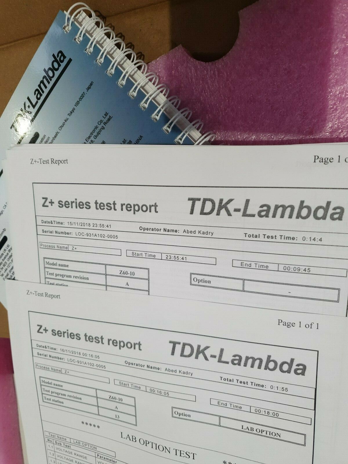 TDK LAMBDA Z-60-10-L2 PROGRAMMABLE POWER SUPPLY