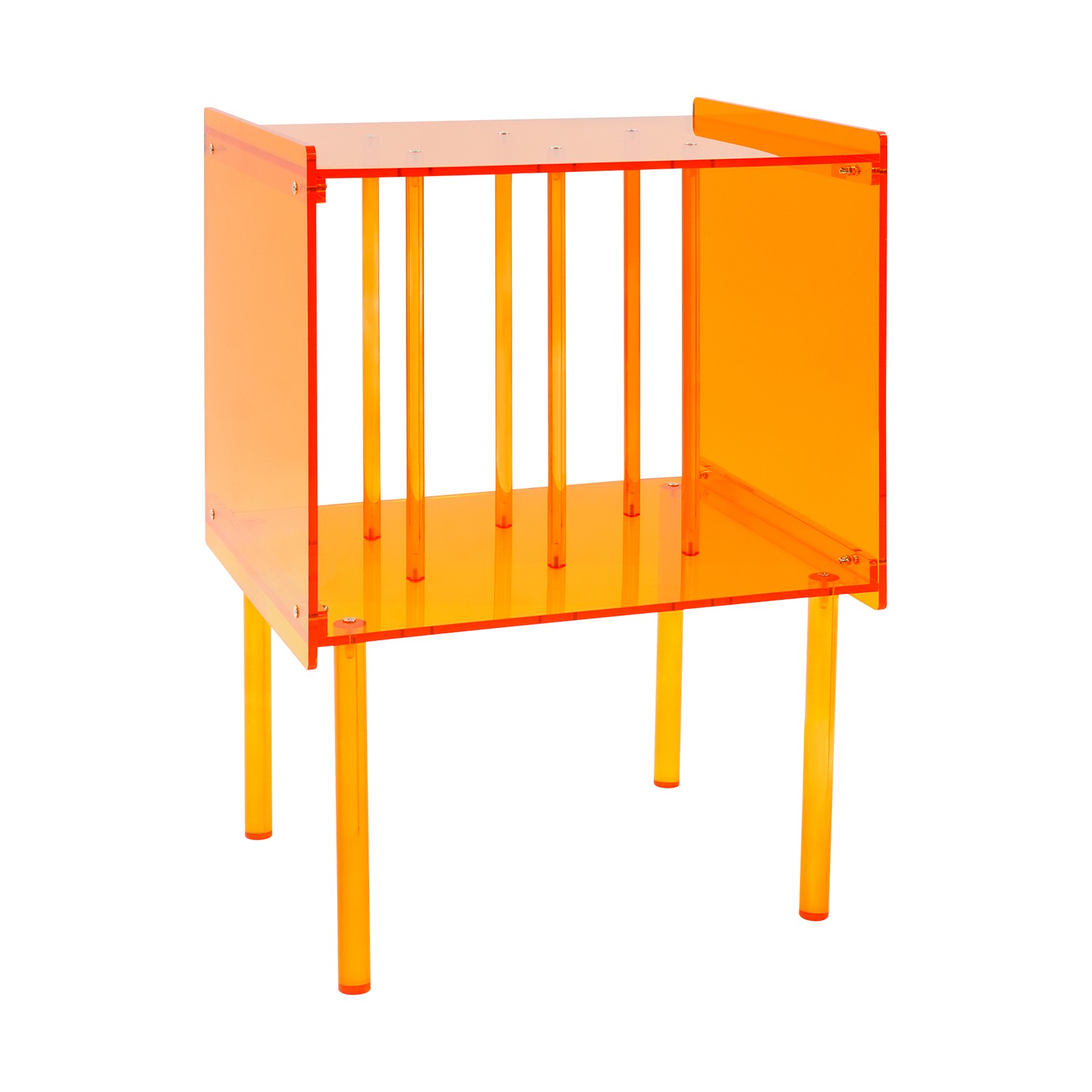 Acrylic Record Player Stand, Record Player Stand W/ Storage, Acrylic Side Table