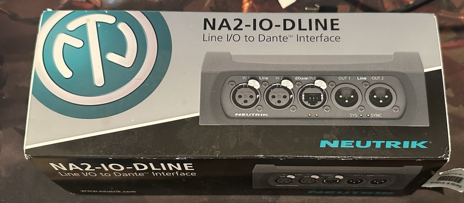Neutrik NA2-IO-DLINE PoE Powered 2x2 Analog XLR Dante Interface