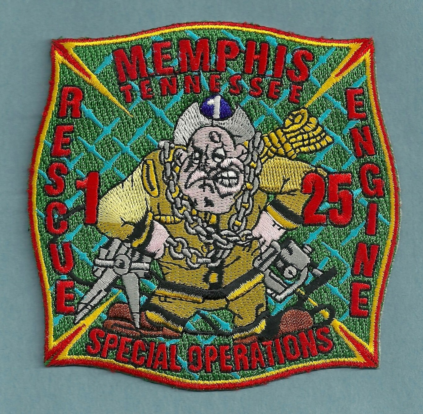 MEMPHIS TENNESSEE ENGINE 25 RESCUE 1 COMPANY FIRE PATCH