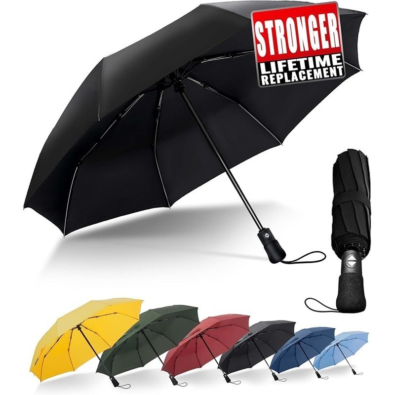 Compact Windproof Travel Umbrella Automatic Waterproof Durable Lightweight New