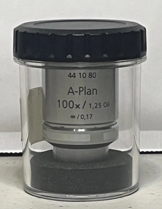 Zeiss A-Plan 100x/1.25 Oil Microscope Objective 44 10 80
