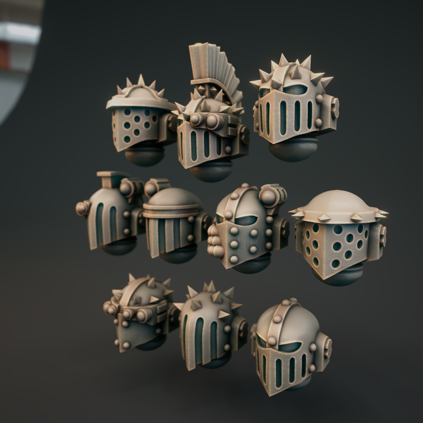 10-20x Iron Fighters Armored Helmets Variety Pack