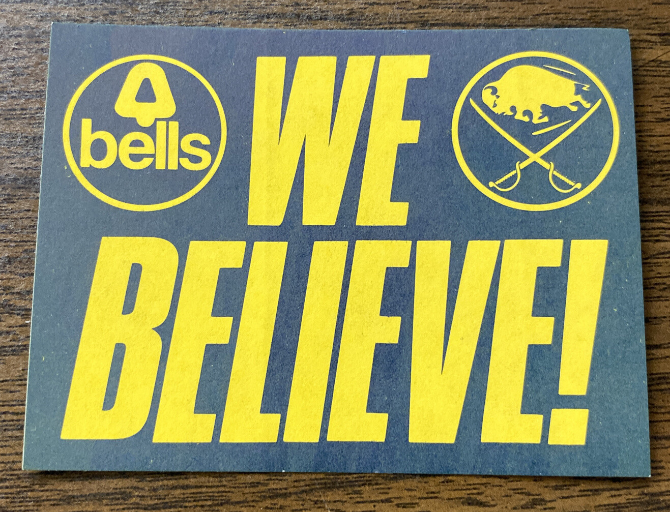 NOS RARE 1989 Buffalo Sabres Decal Sticker Defunct Bells Supermarkets QTY AVAIL