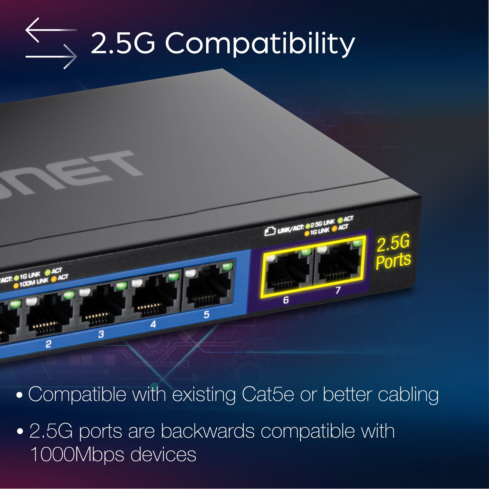 TRENDnet TEG-S327, 7-Port Multi-Gig Switch