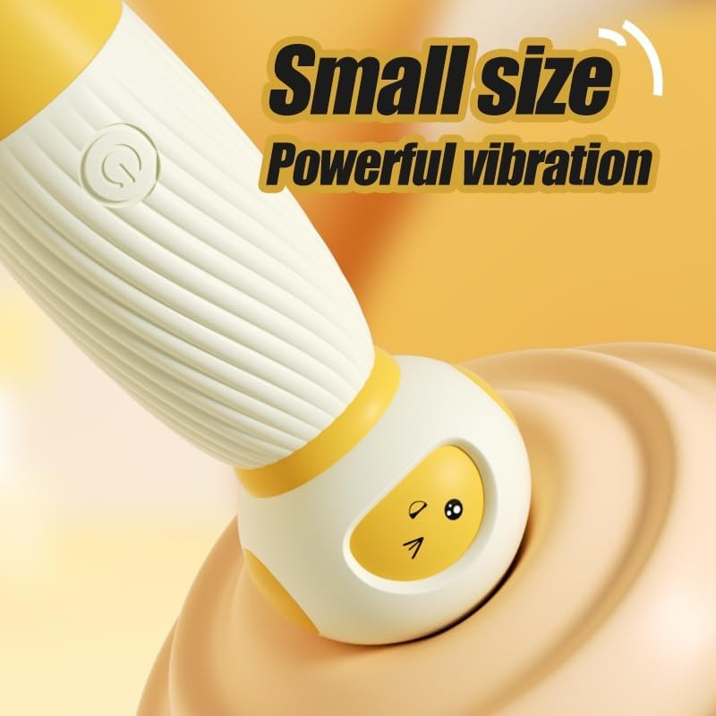 Cute Cartoon Mini Massager - Handheld USB Rechargeable & Quiet - 10 Patterns Per