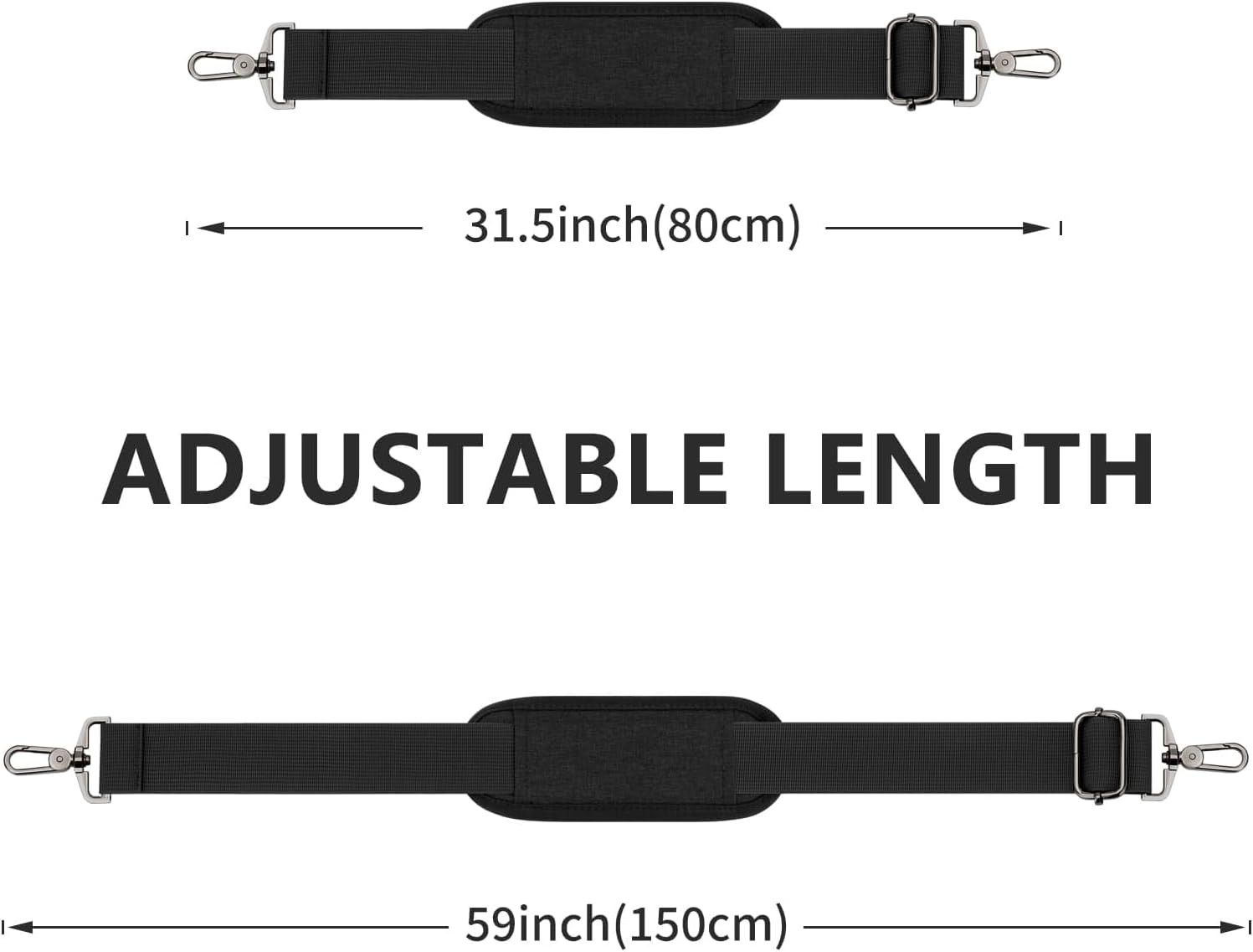Shoulder Strap for Bag, Adjustable Soft Padded Replacement Shoulder Strap with M