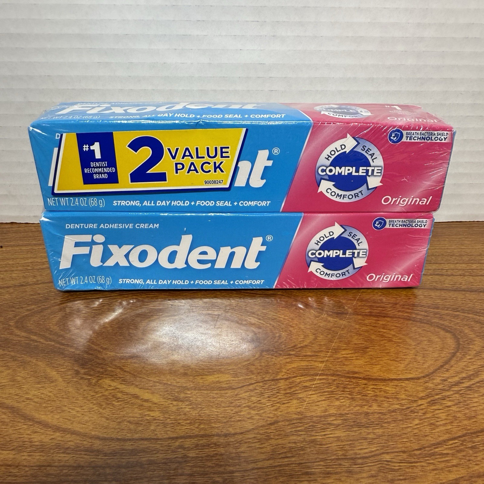 2pk  Fixodent Original Denture Adhesive Cream 2.4 Oz. Each