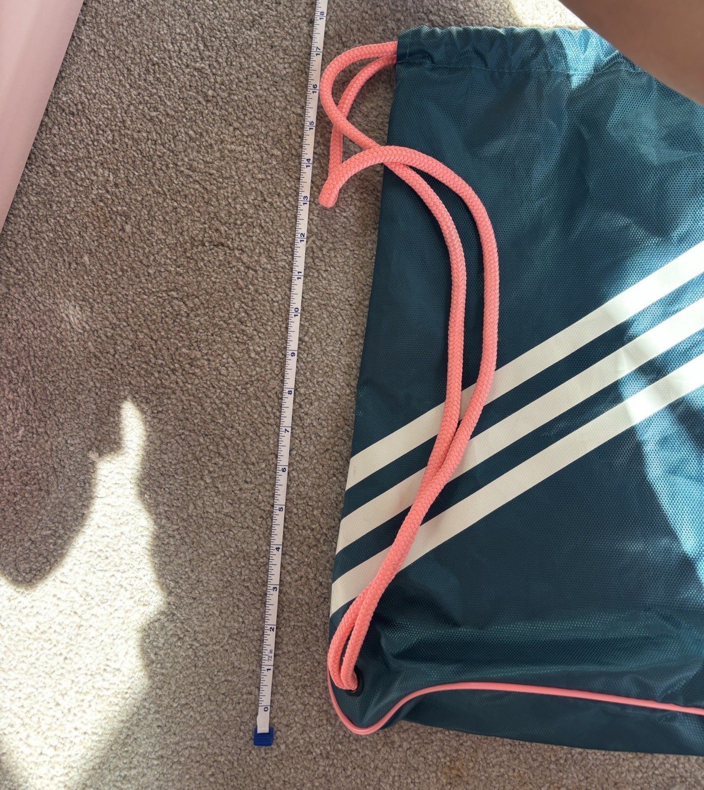 Adidas Blue And Pink Drawstring Bag