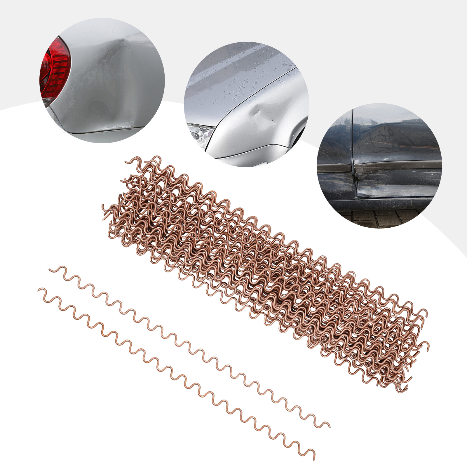 Wave Wiggle Wire Dent Puller Panel Beating Pulling Claw Panel Repair 50Pcs Kits