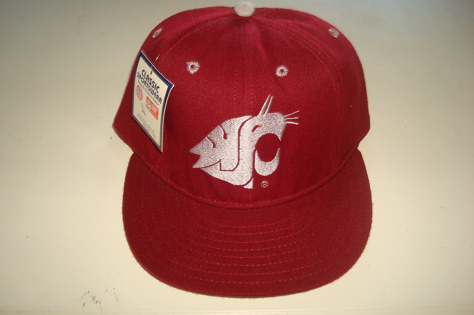 WASHINGTON STATE COUGARS  CLASSIC  FITTED SZ 7 3/4 HAT CAP VINTAGE