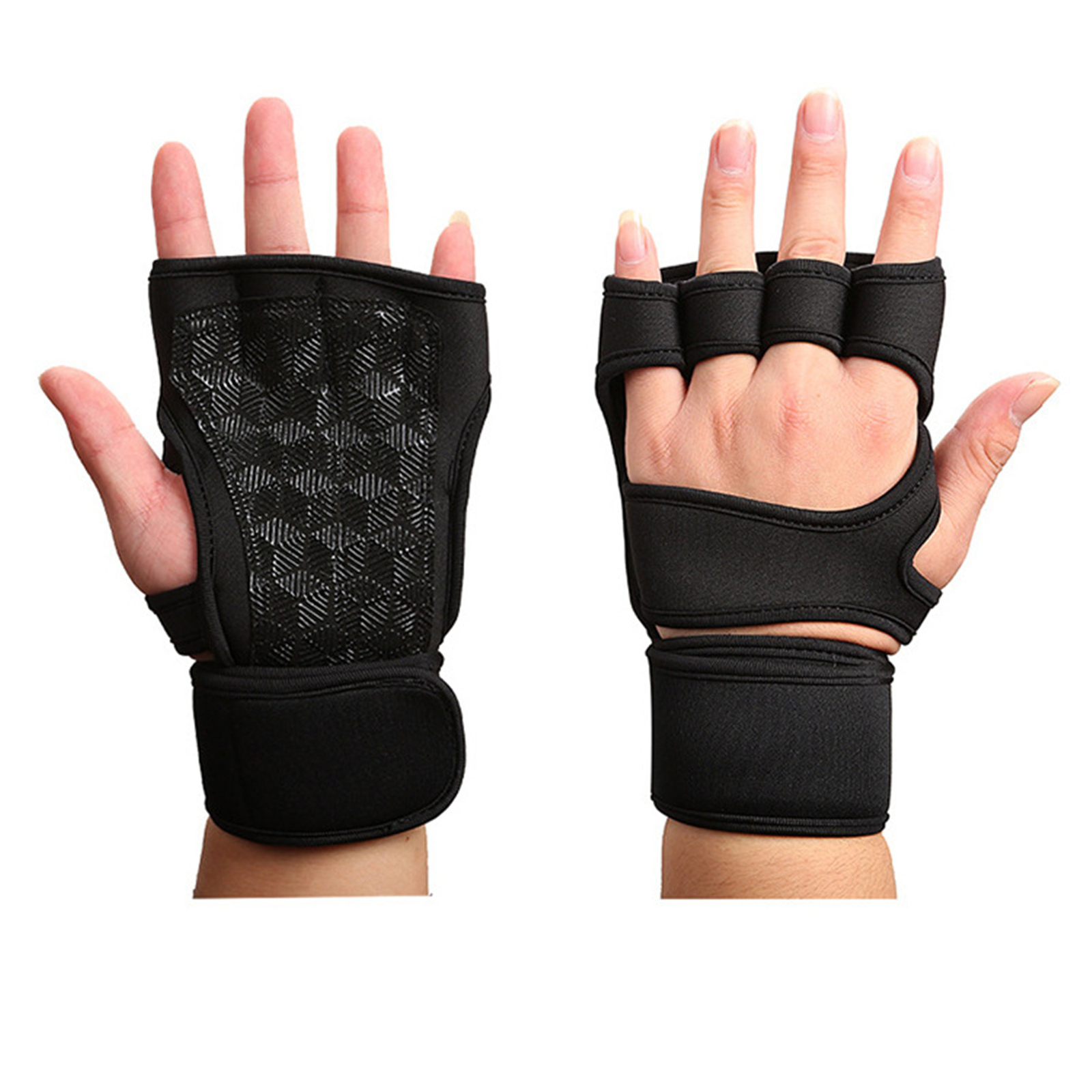 Workout Gloves Gym Fitness Weightlifting Full Plam Protected Training Wrist Wrap