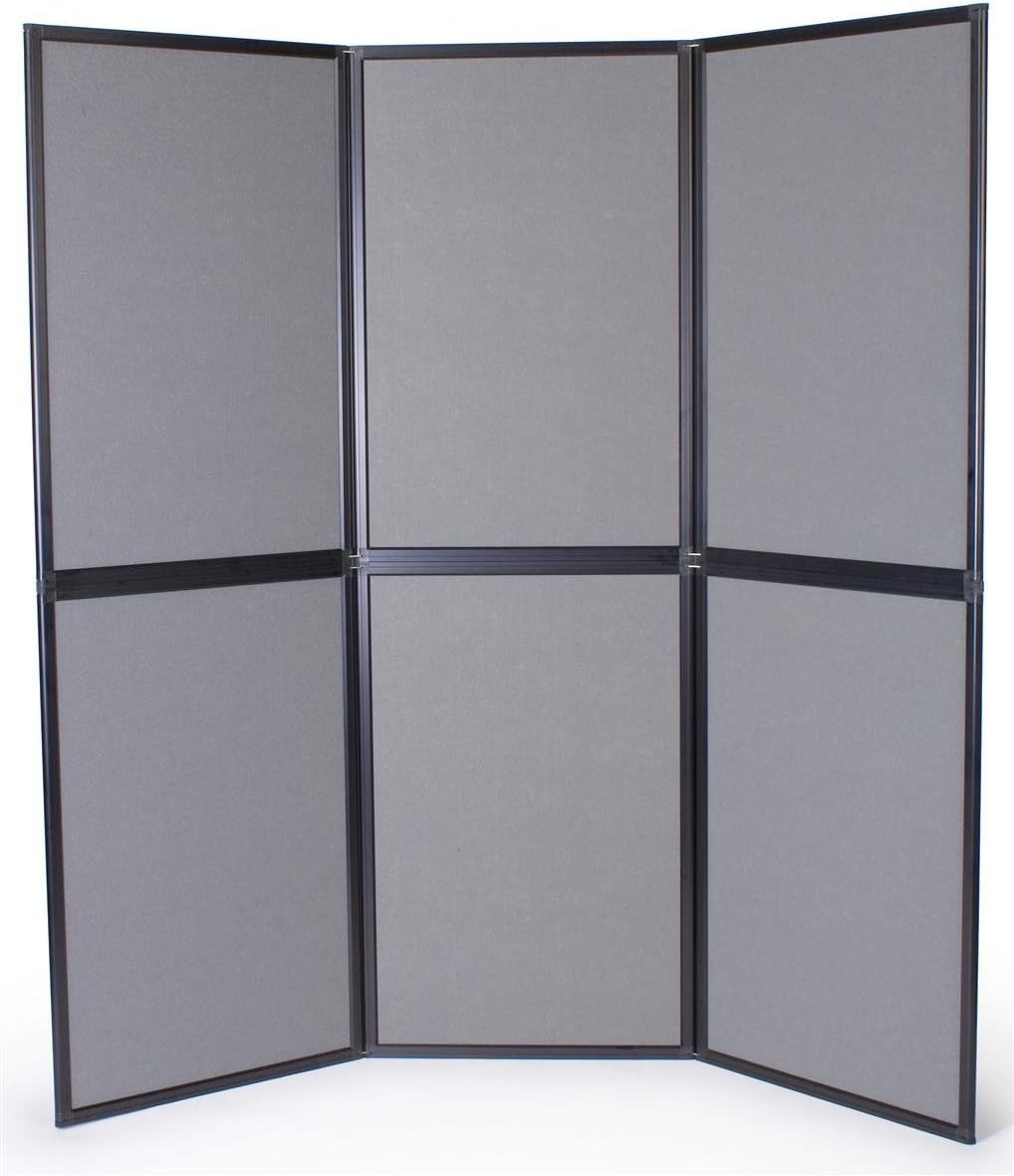 Portable Display Panel System Black | 67"w Floor Standing Hook & Loop Display