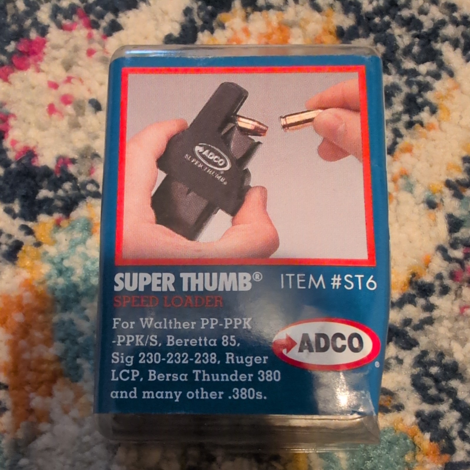 ADCO Black Super Thumb Magazine Loader for Ruger LCP/T380 ST6 FAST FREE SHIPPING