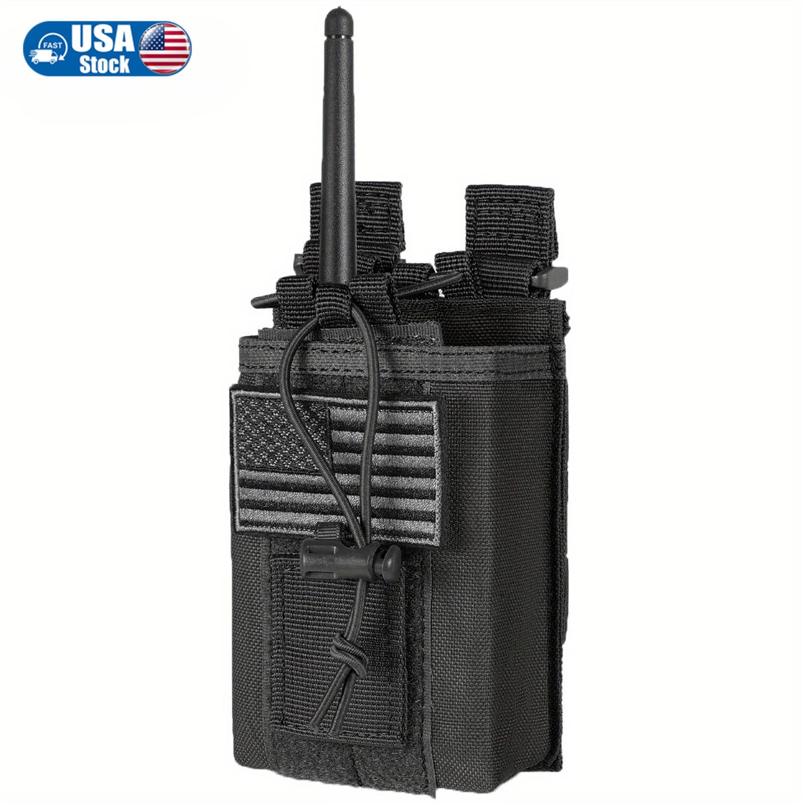 Tactical MOLLE Pouch for Two-Way Radio Adjustable Storage Bag