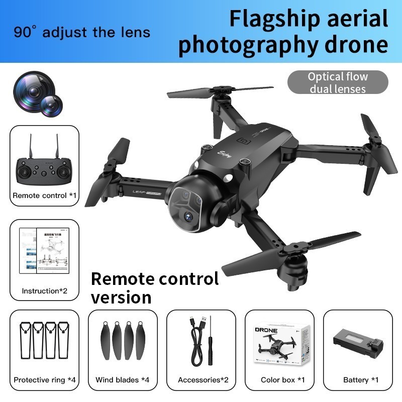 Foldable RC Drone Dual Cam 90° Adjust Lens WiFi FPV Optical Flow Quadcopter NEW